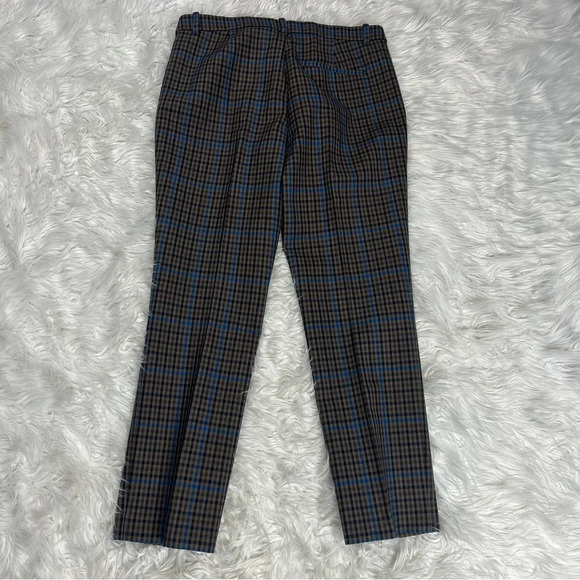 NWOT Theory Treeca Plaid Wool-Blend Pants Khaki Multi Dawson Portland Women’s 6 - Picture 8 of 12